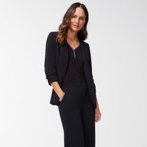 Chicos ruched sleeve blazer - size 2